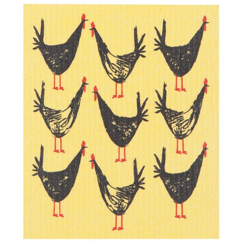 Swedish Dish Cloth 8×6.5in Chicken Scratch