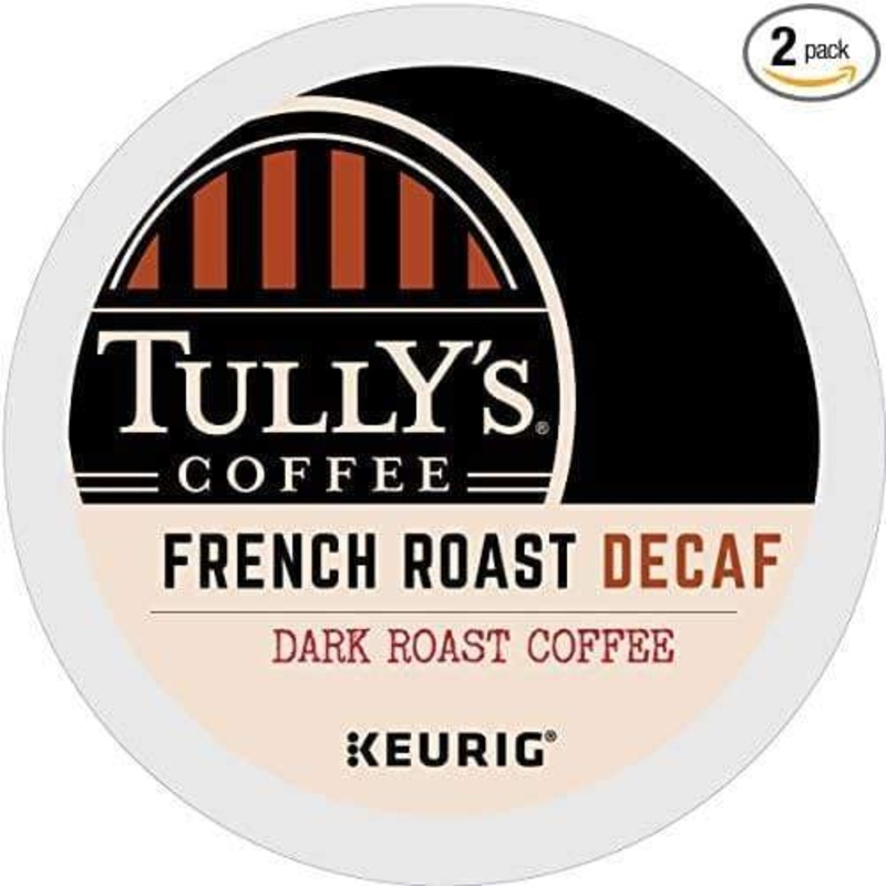 Tully’s Coffee French Roast Decaf K-Cup Coffee – 24 Count Box