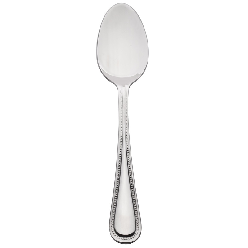 10 Strawberry Street PRL-DS Pearl 7 1/4″ 18/0 Stainless Steel Heavy Weight Tablespoon / Serving Spoon – 12/Pack