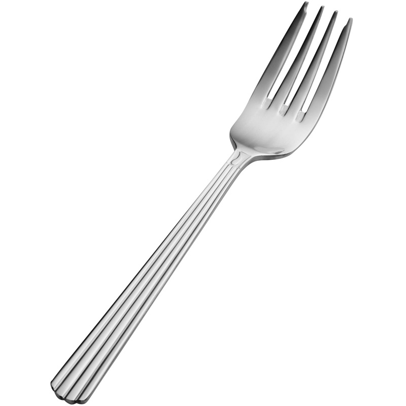 Bon Chef S1607 Britany 7 5/16″ 18/10 Stainless Steel Extra Heavy Weight Salad / Dessert Fork – 12/Pack
