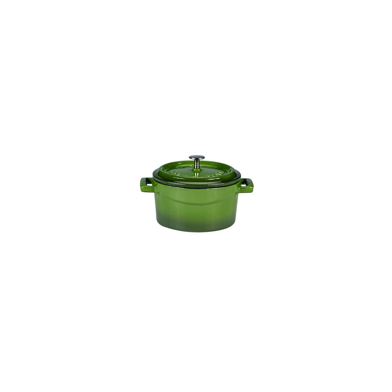 Cast Iron dia.4″ h:2″ 13 oz. Round Green Cast Iron Dutch Oven