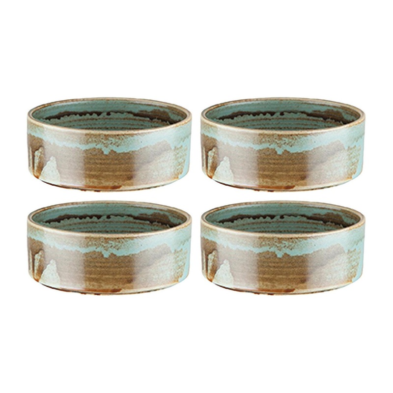 Coral dia.5.25″ h:2″ 15 oz. Round Decorated Porcelain Bowl (Set of 4)