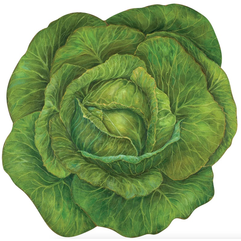 Hester & Cook Die-Cut Cabbage Paper Placemat