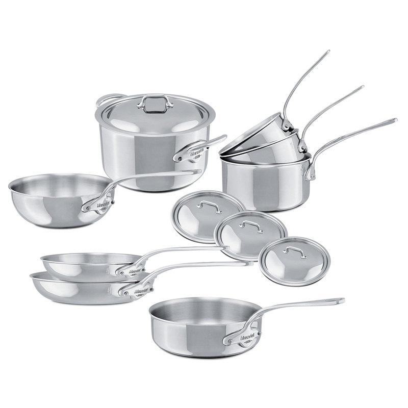 Mauviel M’COOK 5-Ply 12-Piece Cookware Set With Cast Stainless Steel Handles