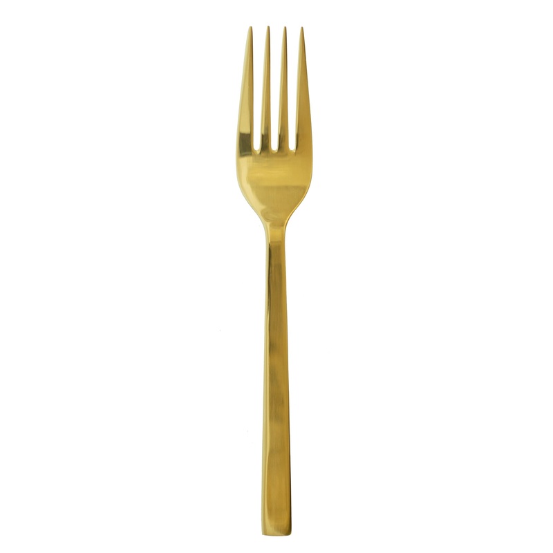 Oneida B408FCMF Chef’s Table Gold 9 1/8″ 18/0 Stainless Steel Heavy Weight Serving / Meat Fork – 12/Pack