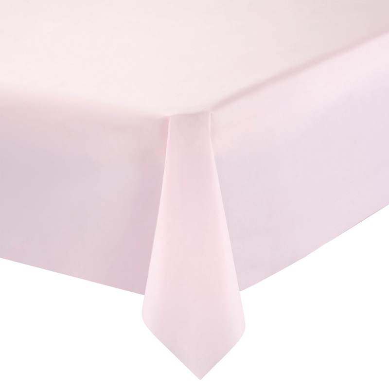 Pink Rectangular Disposable Plastic Tablecloths (54″ x 108″)