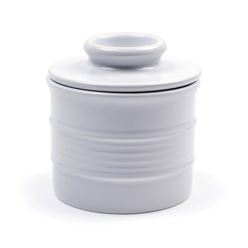 Stoneware Butter Pot – White