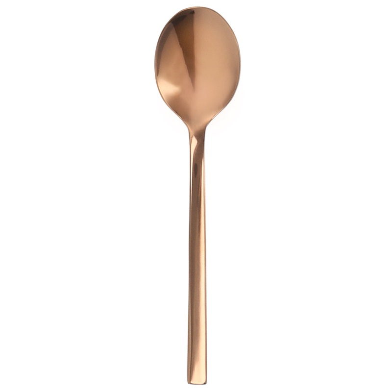 Walco RG0901 Semi 5 1/2″ 18/10 Rose Gold Stainless Steel Extra Heavy Weight Teaspoon – 12/Pack