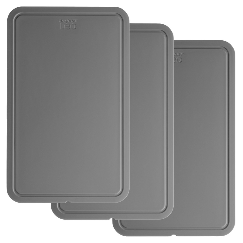 BergHOFF Leo Legacy 3Pc PP Cutting Board Set 12.5″, Gray