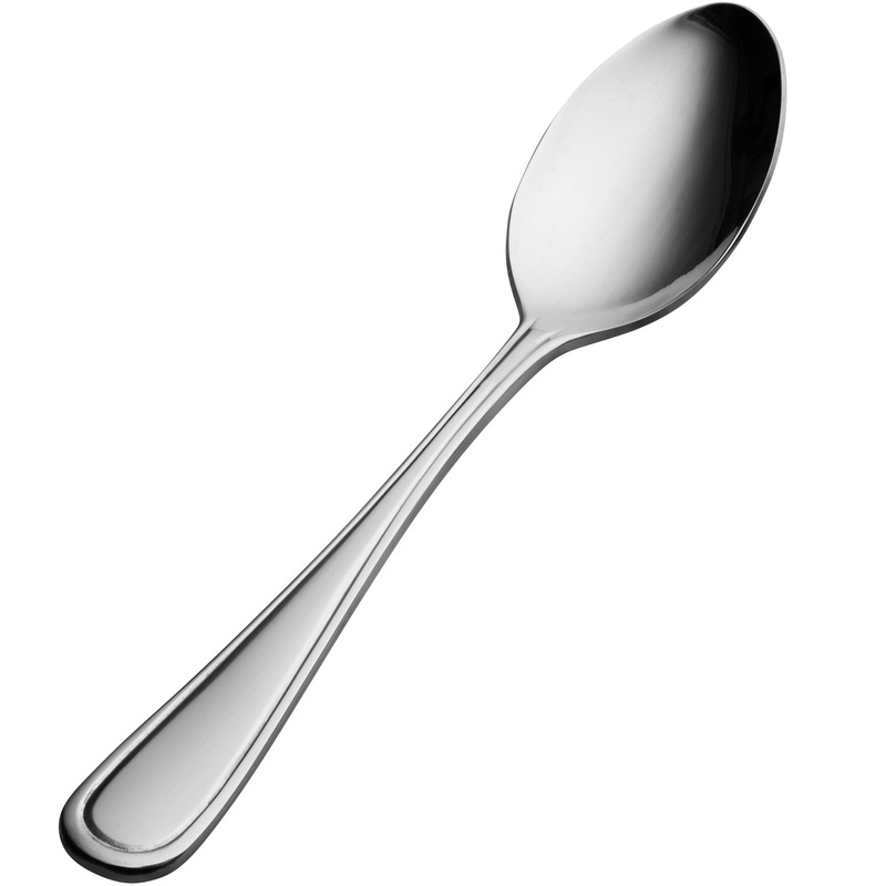 Bon Chef SBS303 Tuscany 7 1/8″ 18/0 Extra Heavy Weight Bonsteel Soup / Dessert Spoon – 12/Pack