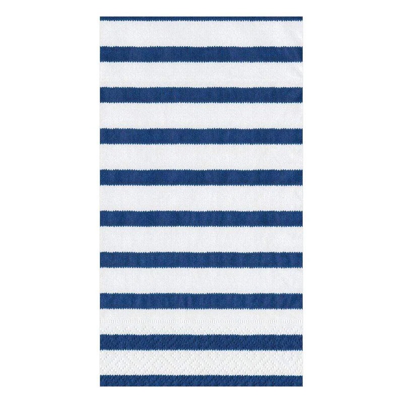 Caspari Bretagne Paper Guest Towel Napkins in Blue – 15 Per Package