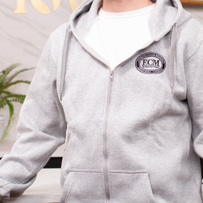 ECM Grey Logo Zip-Up Hoodie