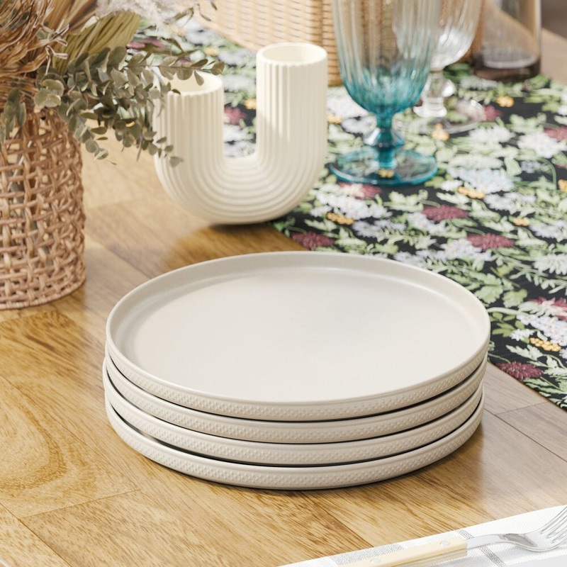 Modern Dots Set of 4 Dinner Plates