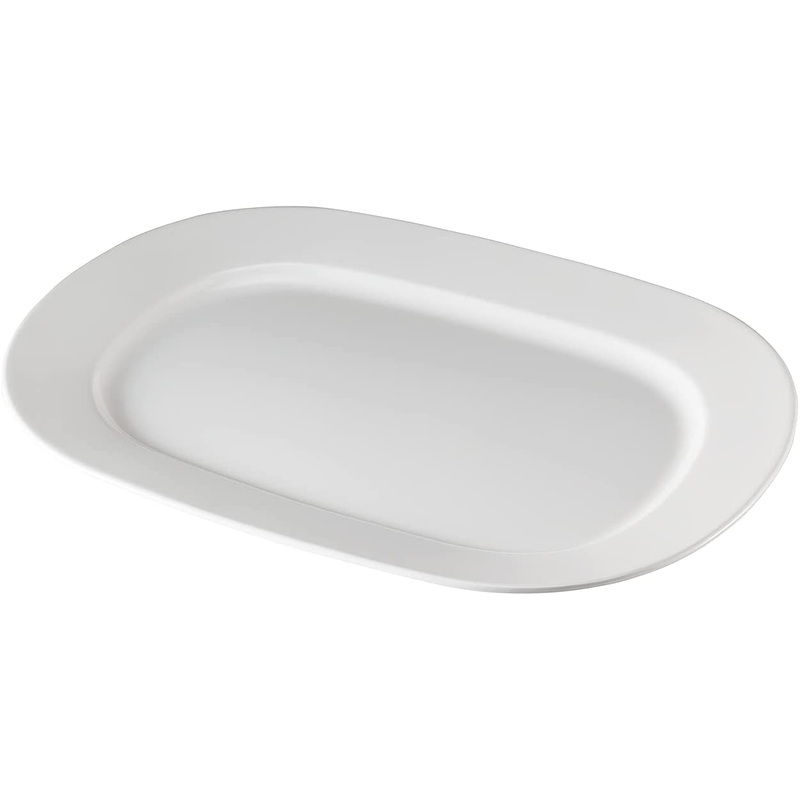 White Melamine Serving Platter by Hutzler