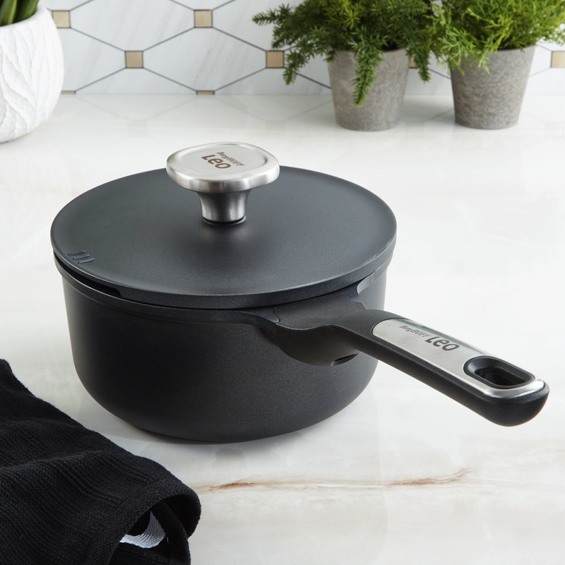 BergHOFF Leo Phantom Nonstick Ceramic 7″ Saucepan 2.1qt., Recycled