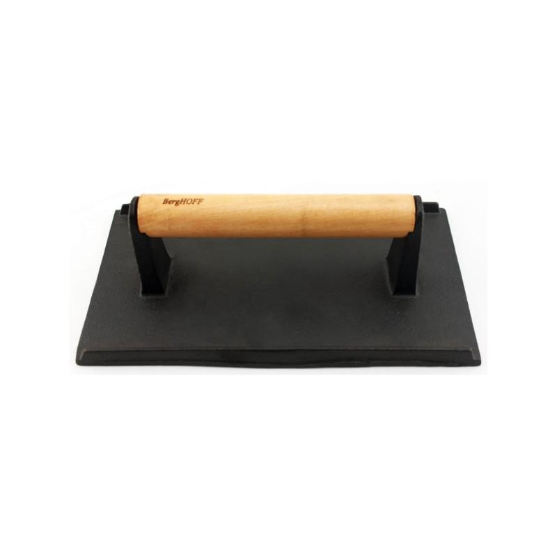 BergHOFF Neo Cast Iron Bacon/Steak Press 9″ x 5″, Black