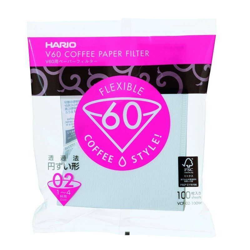 Hario V60 Filter Papers 1-4 Cup – VCF-02-100W