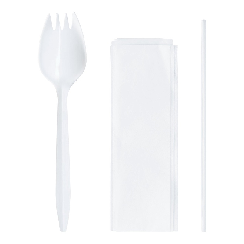 MW Cutlery Kit – Spork, Napkin and Milk Straw