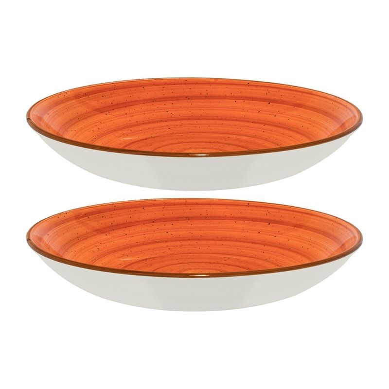 Terracota dia.10″ h:2″ 44 oz. Round Terracotta Porcelain Bowl (Set of 2)