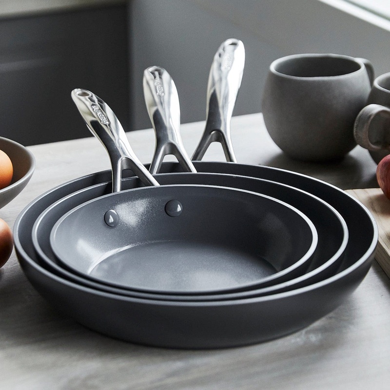 Valencia Pro 3 Piece Frying Pan Set – 8″, 9.5″, and 11″ by GreenPan