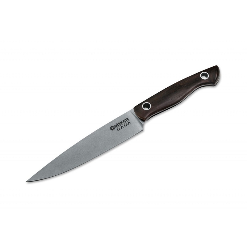 Boker Saga 6″ Utility Knife – Grenadill Wood
