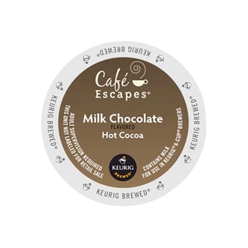 Cafe Escapes Hot Milk Chocolate Cocoa K-Cup Pods (Case of 96)