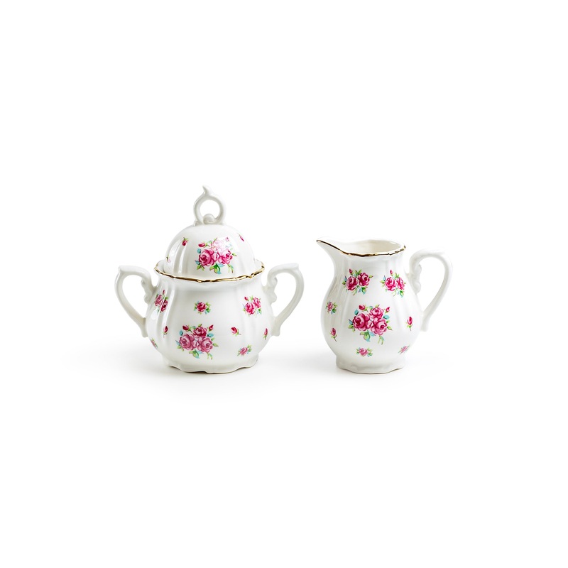 Rose Bud Fine Porcelain Mini Sugar & Creamer Set