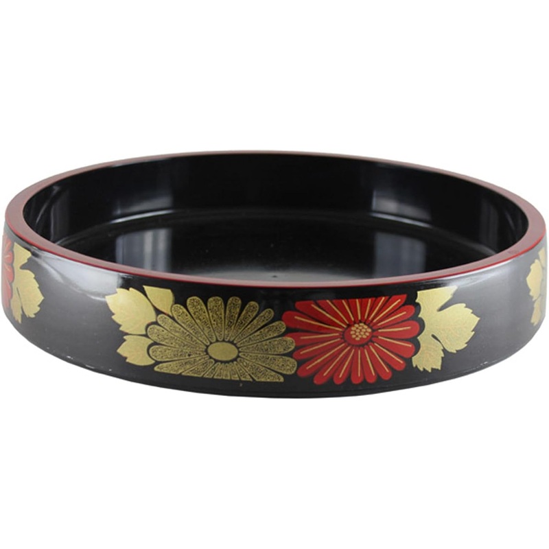 Round Sushi Party Serving Tray – Japanese Style Tableware Food Serving Tray Sushi Plate Appetizer Serving Plates Sushi Serving Platter for Sashimi Seafood Sushi Restaurant Home