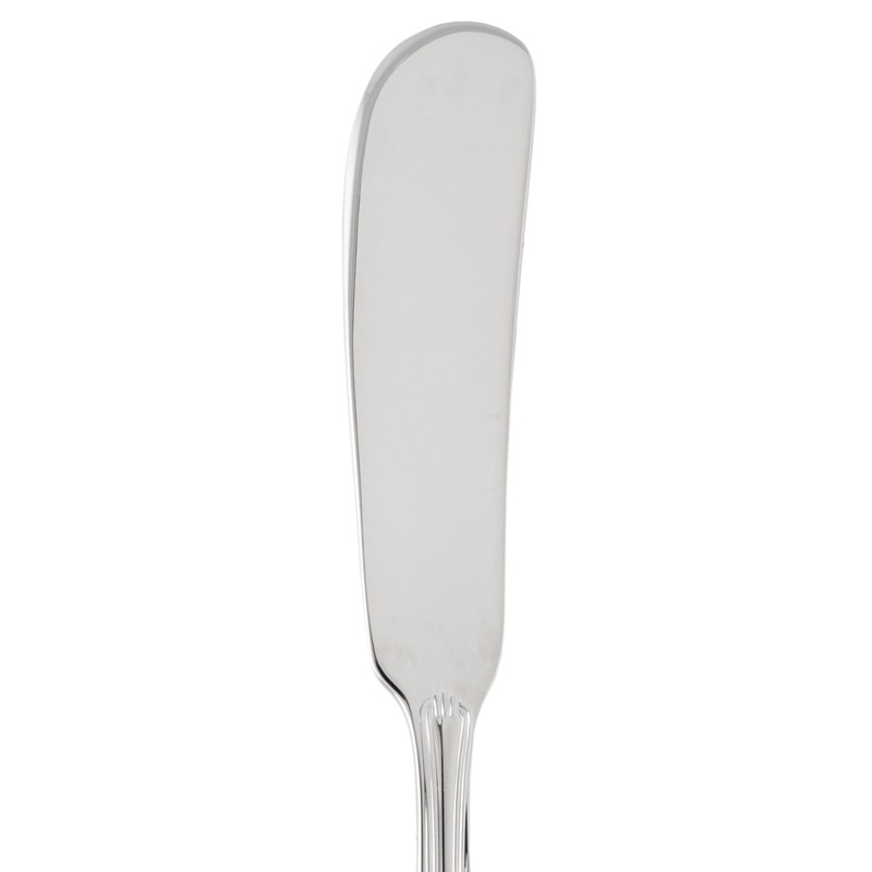 World Tableware 774 053 Geneva 6 5/8″ 18/8 Stainless Steel Extra Heavy Weight Butter Spreader with Flat Handle – 12/Pack