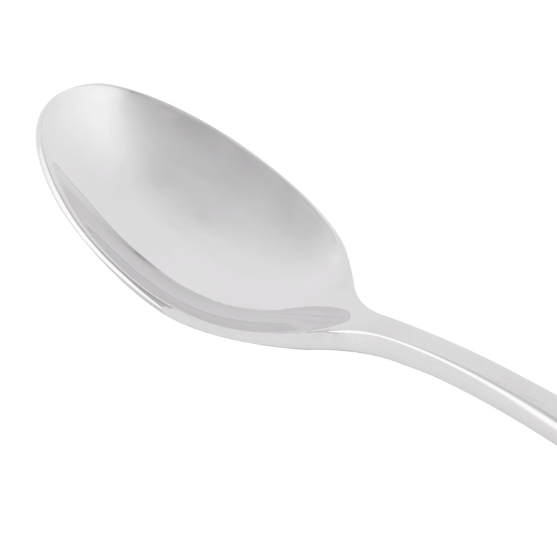 World Tableware 929 007 Quartet 4 3/8″ 18/8 Stainless Steel Extra Heavy Weight Demitasse Spoon – 12/Pack