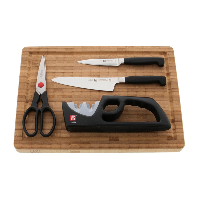 Zwilling J.A. Henckels Four Star 5-pc Knife & Cutting Board Set