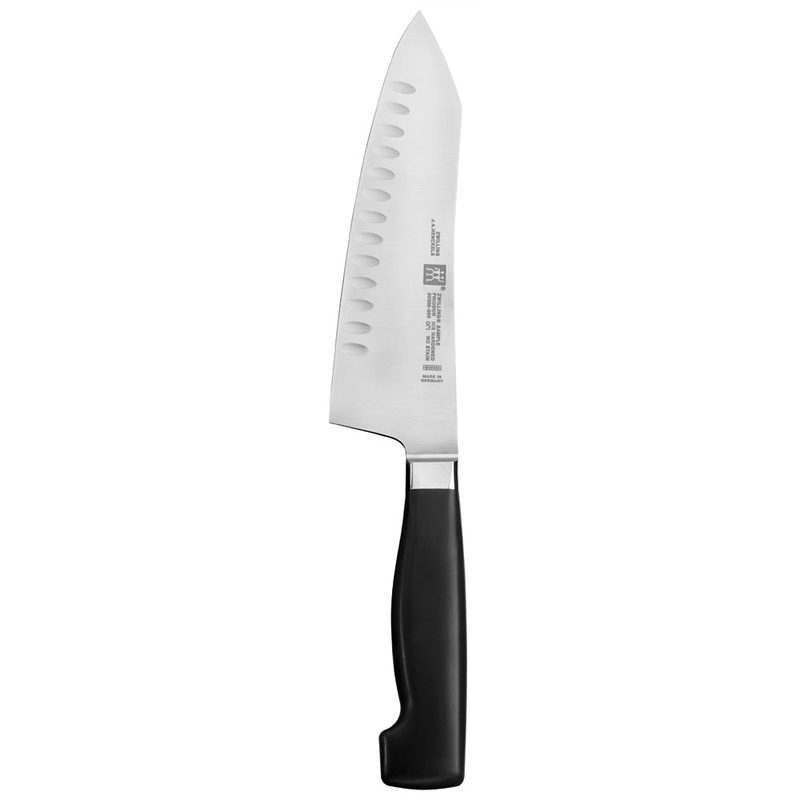 Zwilling J.A. Henckels Four Star 7″ Hollow Edge Rocking Santoku Knife