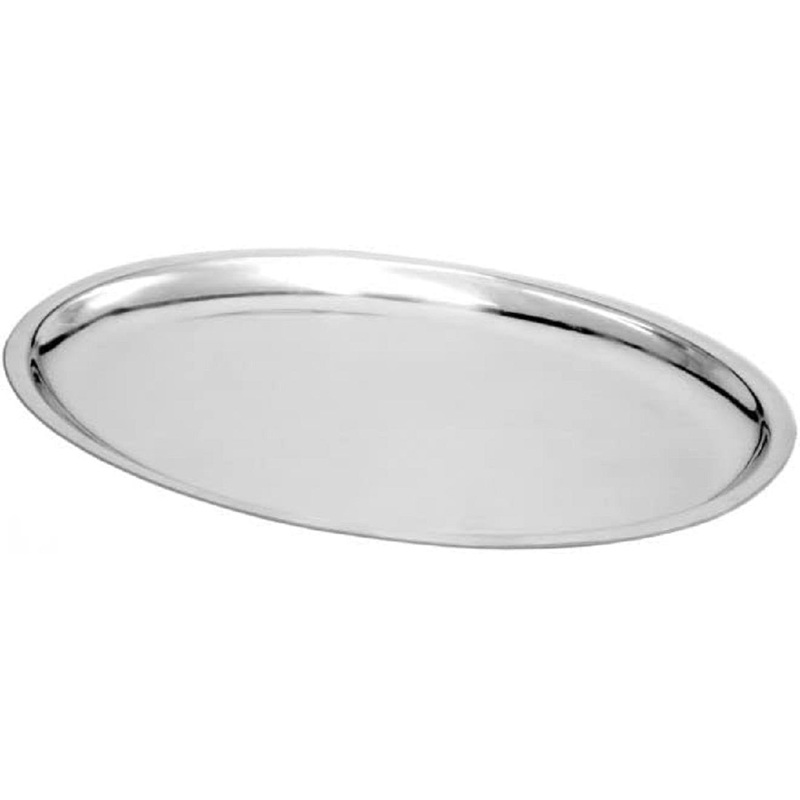11-5/8″ x 8″ Oval Stainless Steel Sizzling Platter – Sizzler Platter Serving Platter Large Sizzling Platter Serving Tray Perfect for Meats Steak Fish And Vegetables