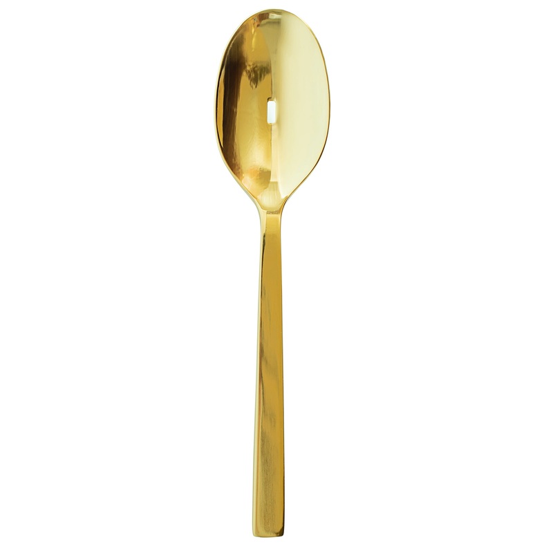 Oneida B408SPTF Chef’s Table Gold 9″ 18/0 Stainless Steel Heavy Weight PCD Slotted Serving Spoon – 12/Pack