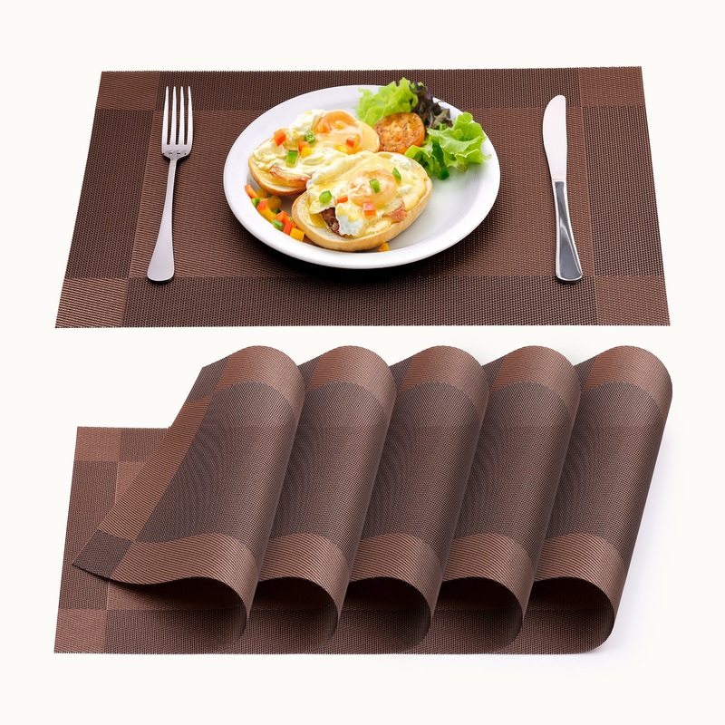 Vinyl Woven Placemats – Set of 6