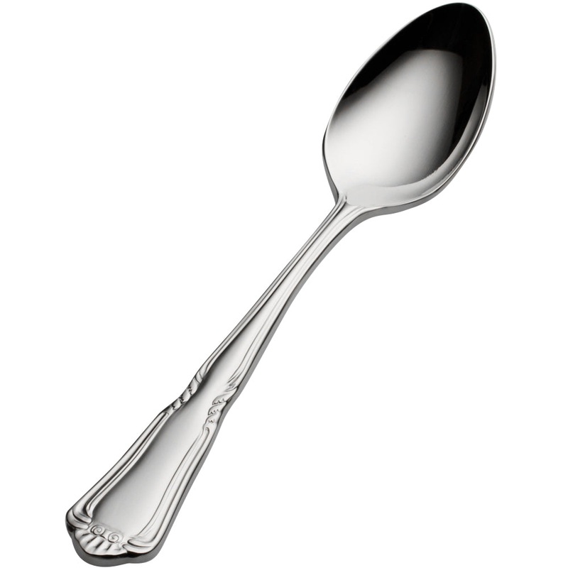 Bon Chef S1516 Sorento 5″ 18/10 Stainless Steel Extra Heavy Weight Demitasse Spoon – 12/Pack