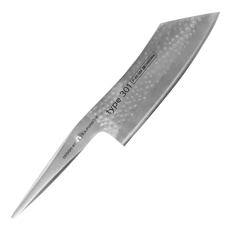 Chroma type 301 – 7 1/4″ Hakata Santoku Knife – Hammered Finish