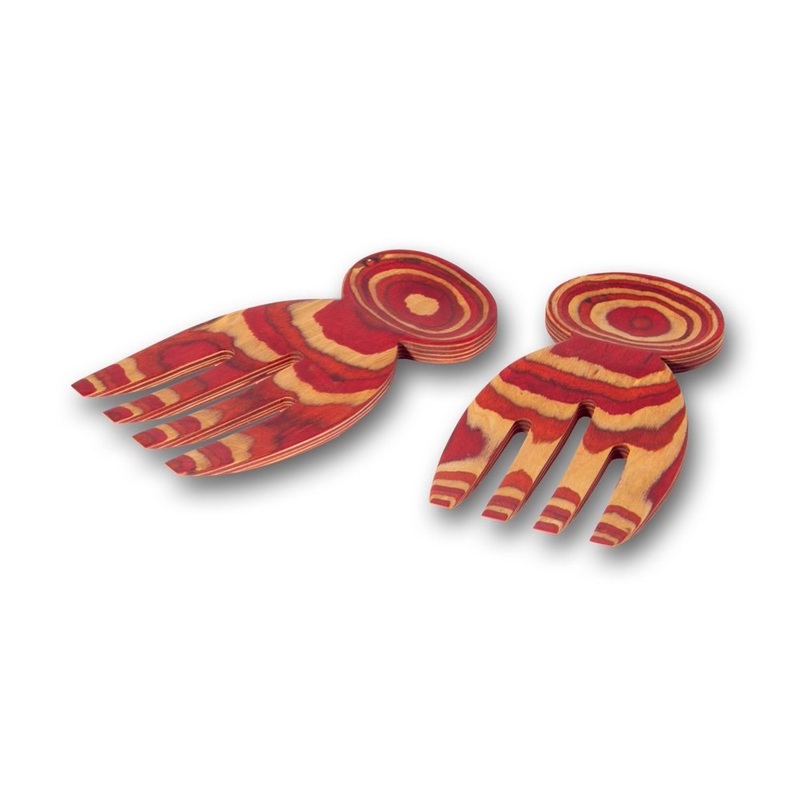 Island Bamboo Salad Hands – Red