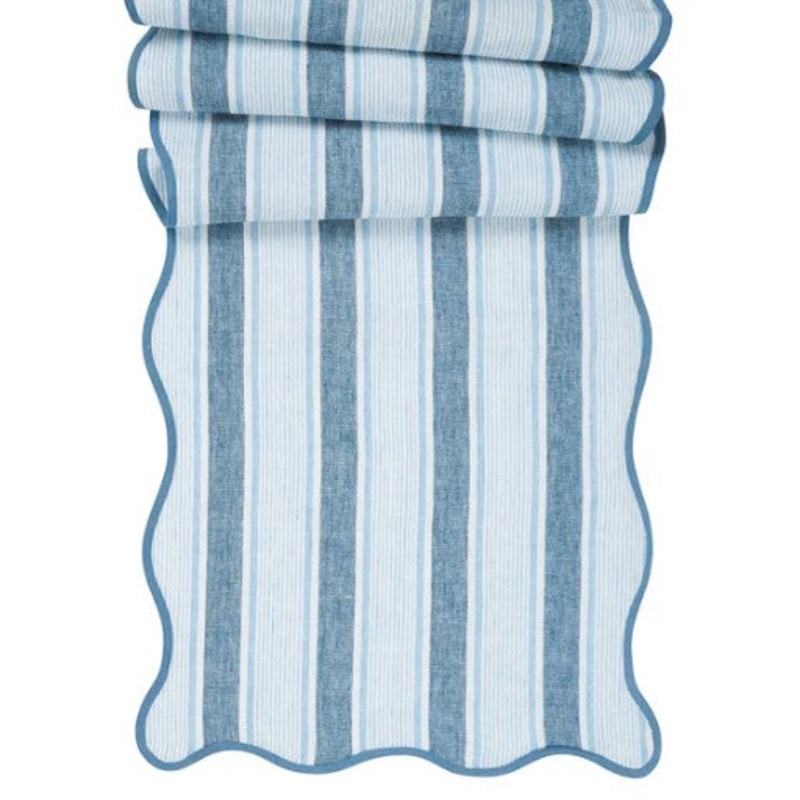 Juliska Cabana Stripe 18″ x 90″ Table Runner – Ocean