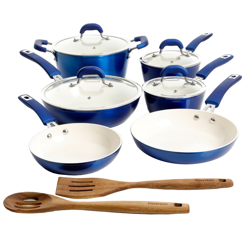 Kenmore Arlington 12-Piece Aluminum Ceramic Cookware Set
