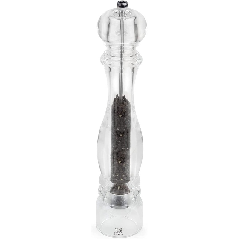 Peugeot Nancy Pepper Mill Acrylic, 15-Inch, Clear