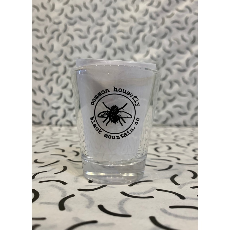 Shot Glass w/Housefly Logo