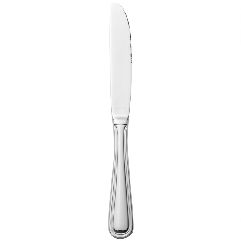 Walco PAC451 Pacific Rim 9 1/2″ 18/10 Stainless Steel Extra Heavy Weight European Table Knife – 12/Pack