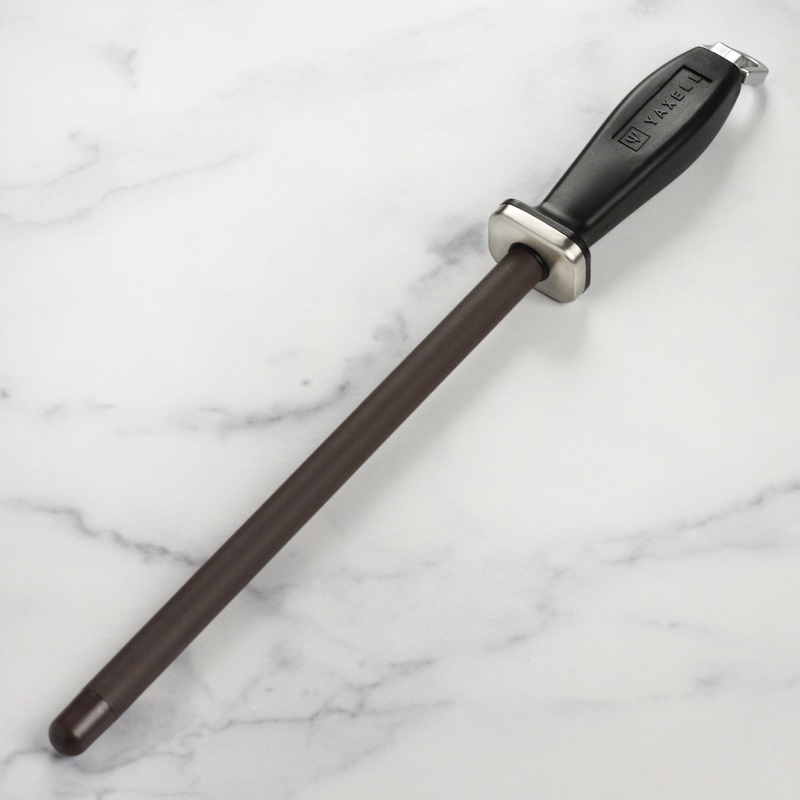 Yaxell 10.5″ Reinforced Black Ceramic Sharpening Rod