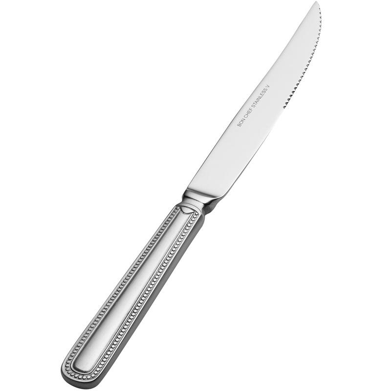 Bon Chef SBS3315 Sombrero 9 3/4″ 13/0 Extra Heavy Weight Bonsteel Steak Knife – 12/Pack