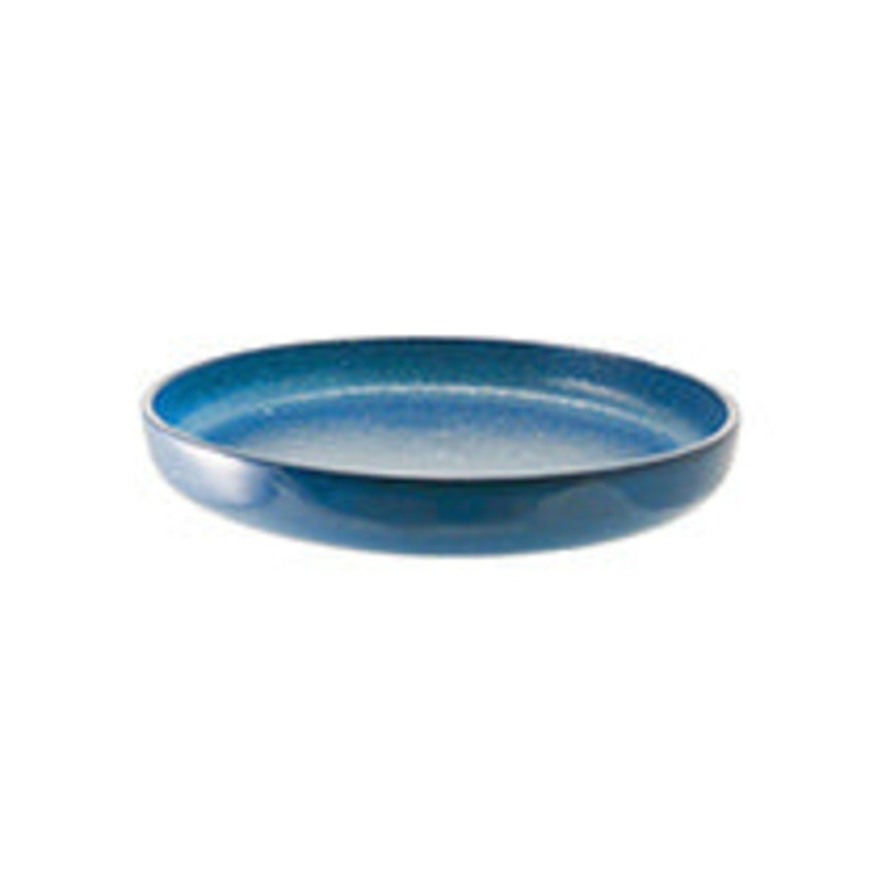 Glass Dinnerware dia.13.5″ h:1″ Round Blue Glass Platter