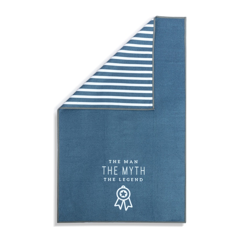 Men’s Blue Absorbent Double Sided Towel Man Myth Legend