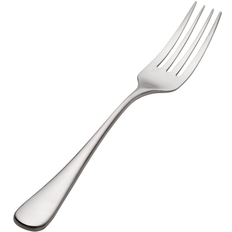 Bon Chef S4105 Como Satin Finish 8 1/4″ 18/10 Extra Heavy Weight Stainless Steel Dinner Fork – 12/Pack