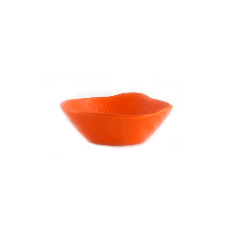 Glass Dinnerware dia.7.5″ h:2.75″ 20 oz. Round Orange Glass Bowl