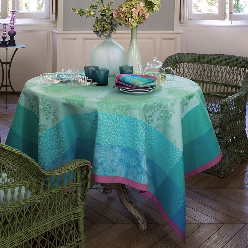 Le Jacquard Franais- Parfums Hydrangea Cotton Tablecloth (69X126)
